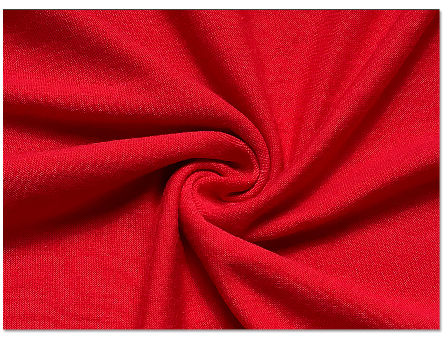 Màu đỏ 1,85M 130G Staple Vải Jersey đơn